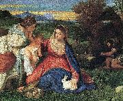 TIZIANO Vecellio Madonna with Rabbit Spain oil painting artist